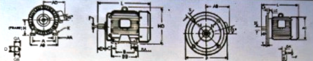 Different side vision of motor
